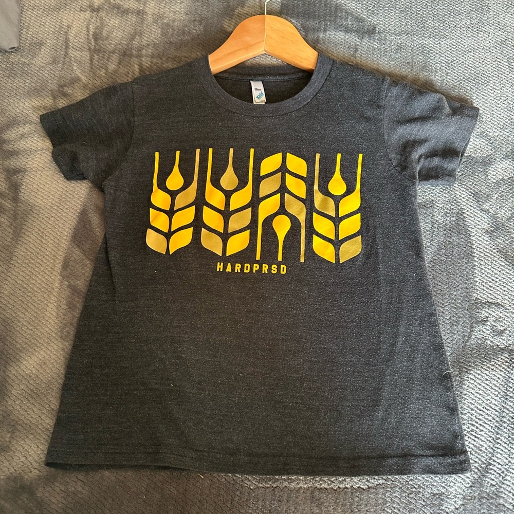 Charcoal and Yellow Kids Short Sleeve Tee